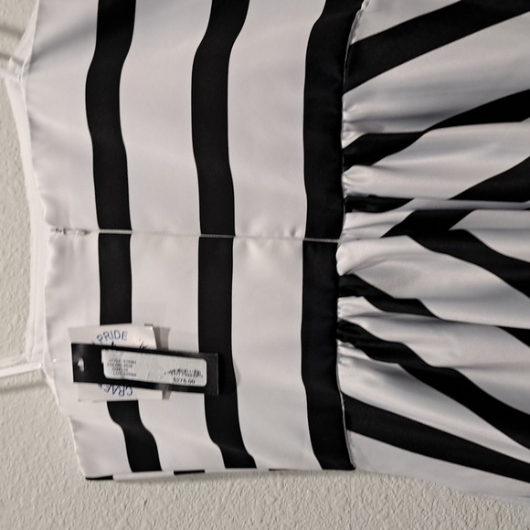 Betsy & Adam Women's Stripe Ballgown - Picture 7 of 11